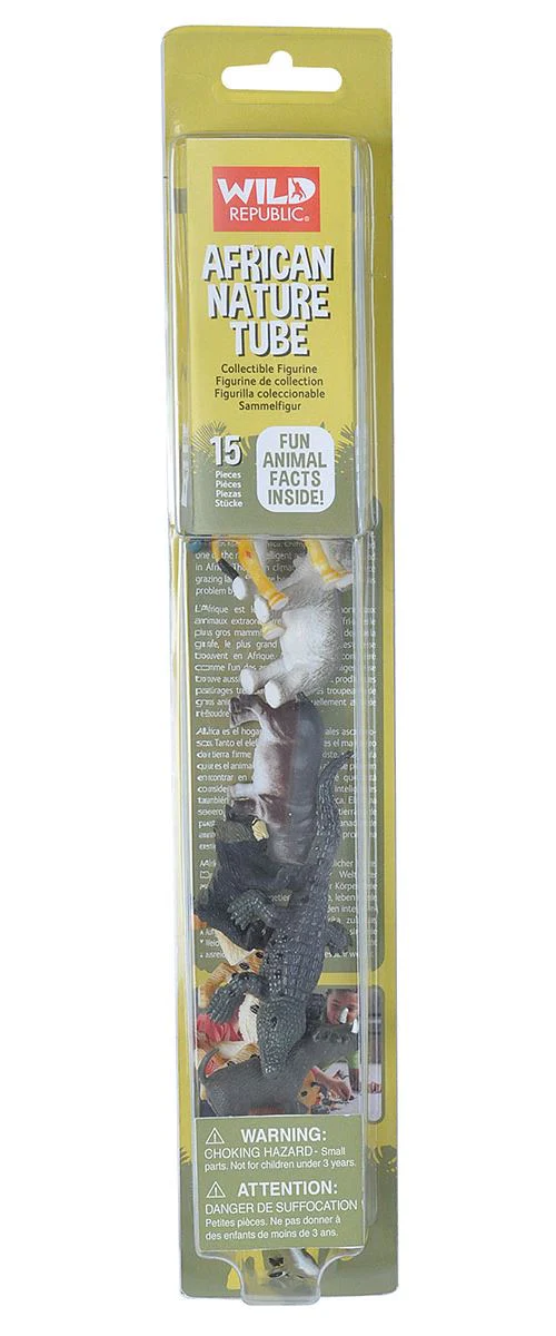 12 Figuras Nature Tubes African - Wild Republic