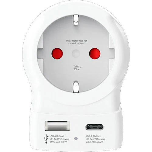 Adaptador de Viagem Skross Europa para USA + USB-A | USB-C 20PD - Image 3