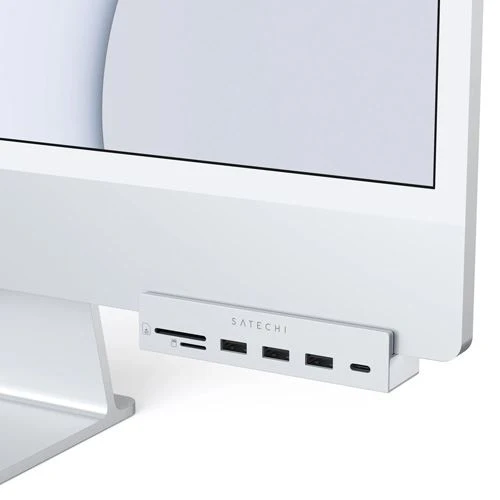 Adaptador HUB Satechi Satechi ST-UCICHS USB-C Clamp 6 em 1 para iMac 24" 2021 a 2024 - Prateado - Image 2