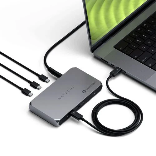 Adaptador Satechi ST-HT4SHM-EU Thunderbolt 4 Slim Hub Pro 5 Portas - Image 4