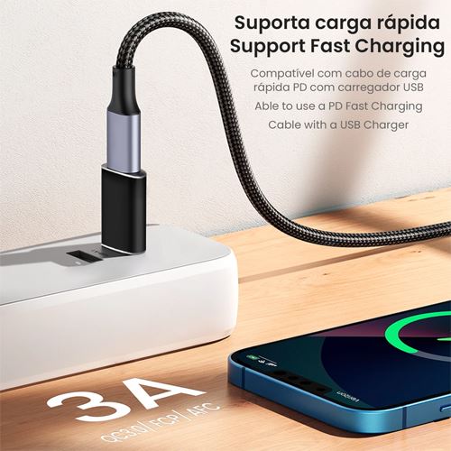 Adaptador USB para USB-C 4-OK - Preto - Image 6