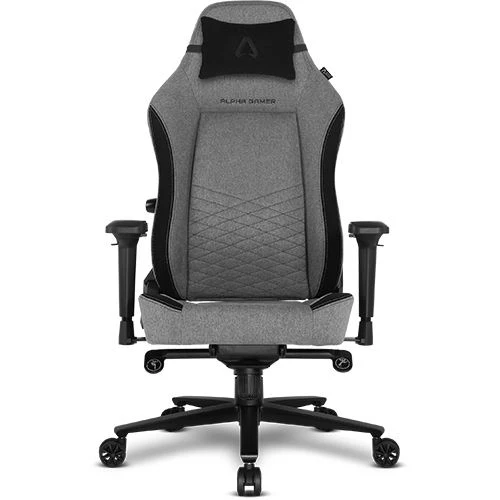 Cadeira Gaming Alpha Gamer Alegra Tecido - Cinzento