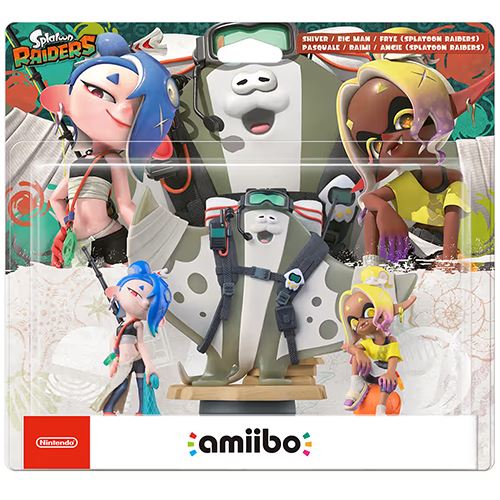 Amiibo Pack Splatoon Raiders com Shiver, Big Man e Frye (Splatoon Raiders)
