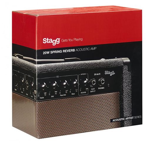 Amplificador para Guitarra Acústica Stagg 20 AA R EU - Preto - Image 2