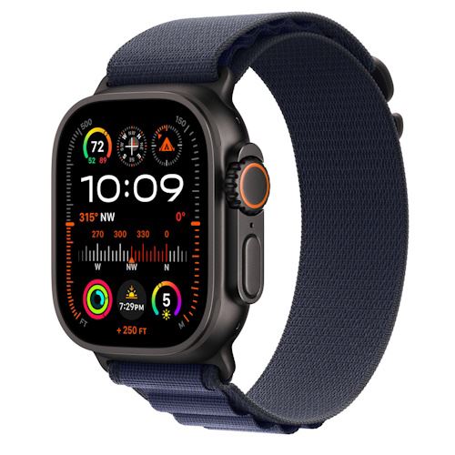 Bracelete Loop Alpine Apple para Apple Watch Ultra 49mm L - Azul Navy/Titânio Preto - Image 2