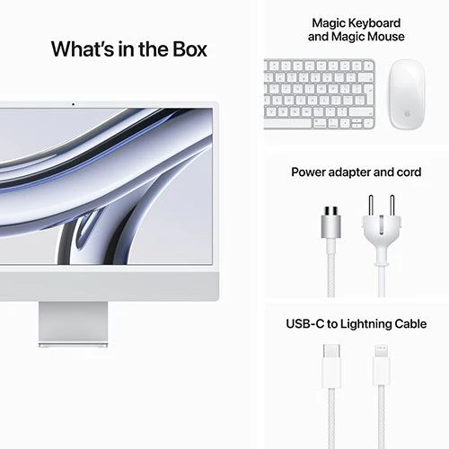 iMac | 24'' | 2023 | M3 | 256GB SSD | GPU 10-Core - Prateado - Image 9