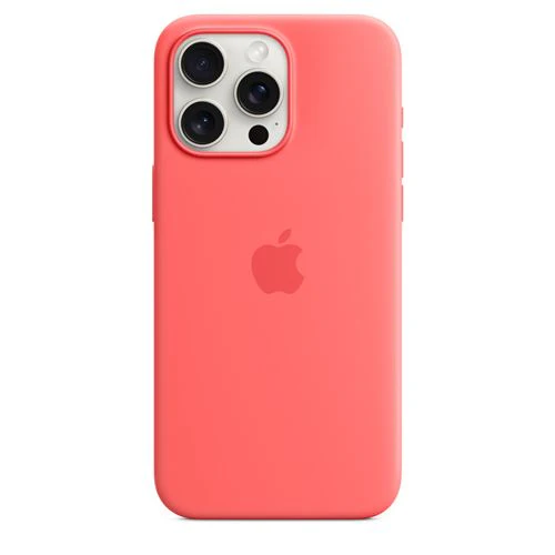 Capa Silicone Apple com MagSafe para iPhone 15 Pro Max - Goiaba