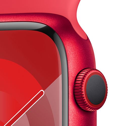 Apple Watch Series 9 GPS 45mm - Cellular - Alumínio (Product) Red | Bracelete Desportiva (Product) Red - S/M - Image 5