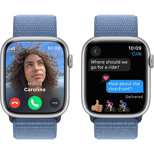 Apple Watch Series 9 GPS 45mm - Cellular - Alumínio Prateado | Bracelete Loop Azul - Image 4