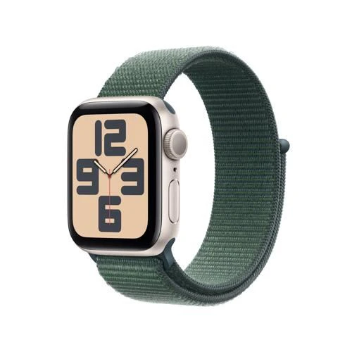 Apple Watch SE 2024 GPS 40mm - Alumínio Luz das estrelas | Bracelete Loop Verde lago