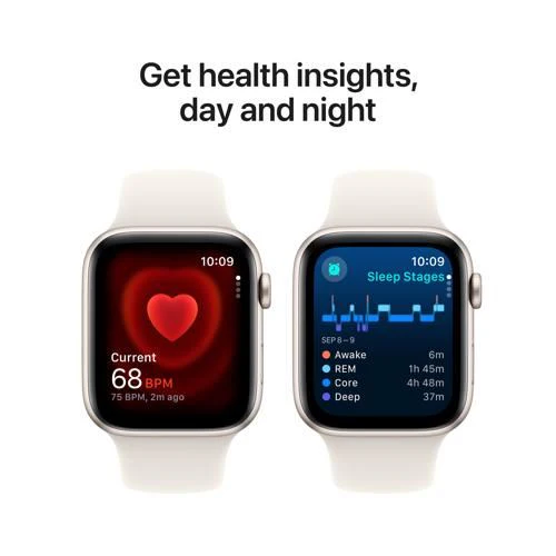 Apple Watch SE 2024 GPS 44mm - Cellular - Alumínio Luz das estrelas | Bracelete Desportiva Luz das estrelas - M/L - Image 5