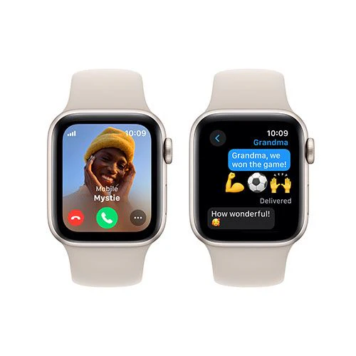 Apple Watch SE GPS 40mm - Cellular - Alumínio Luz das estrelas | Bracelete Desportiva Luz das estrelas - M/L - Image 3