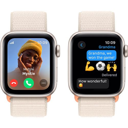 Apple Watch SE GPS 40mm - Alumínio Luz das estrelas | Bracelete Loop Luz das estrelas - Image 3