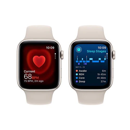 Apple Watch SE GPS 44mm - Cellular - Alumínio Luz das estrelas | Bracelete Desportiva Luz das estrelas - S/M - Image 4
