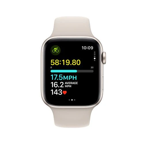 Apple Watch SE GPS 44mm - Alumínio Luz das estrelas | Bracelete Desportiva Luz das estrelas - M/L - Image 5