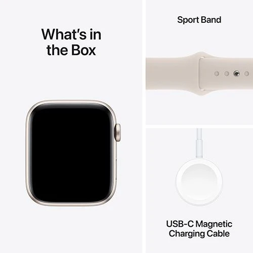 Apple Watch SE GPS 44mm - Alumínio Luz das estrelas | Bracelete Desportiva Luz das estrelas - S/M - Image 6