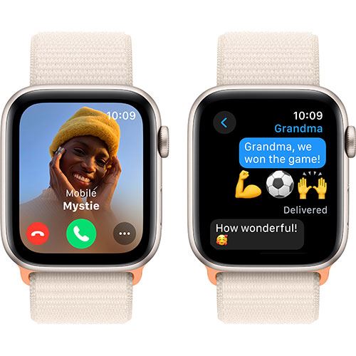 Apple Watch SE GPS 44mm - Alumínio Luz das estrelas | Bracelete Loop Luz das estrelas - Image 4