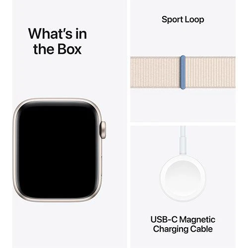 Apple Watch SE GPS 44mm - Alumínio Luz das estrelas | Bracelete Loop Luz das estrelas - Image 6