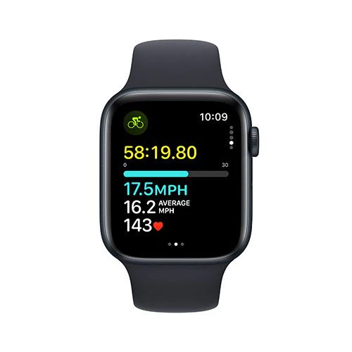 Apple Watch SE GPS 44mm - Alumínio Meia-noite | Bracelete Desportiva Meia-noite - M/L - Image 5