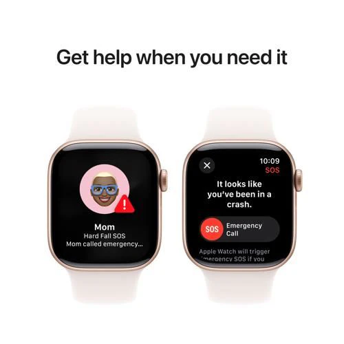 Apple Watch Series 10 GPS 42mm - Cellular - Alumínio Rosa Dourado | Bracelete Desportiva Rosa Leve - M/L - Image 6