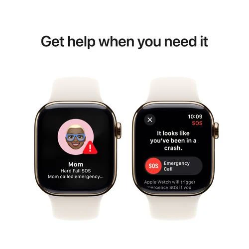 Apple Watch Series 10 GPS 42mm - Cellular - Titânio Dourado | Bracelete Desportiva Luz das Estrelas - M/L - Image 6