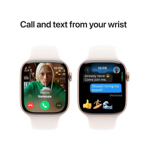Apple Watch Series 10 GPS 46mm - Alumínio Rosa Dourado | Bracelete Desportiva Rosa leve - M/L - Image 7