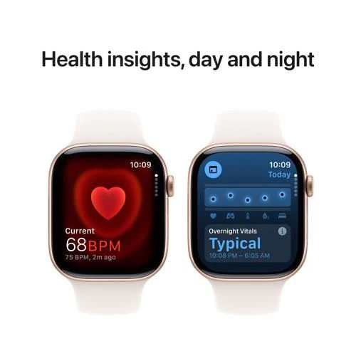 Apple Watch Series 10 GPS 46mm - Cellular - Alumínio Rosa Dourado | Bracelete Desportiva Rosa Leve - S/M - Image 5