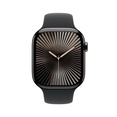Apple Watch Series 10 GPS 46mm - Cellular - Titânio Ardósia | Bracelete Desportiva Preta - S/M - Image 2