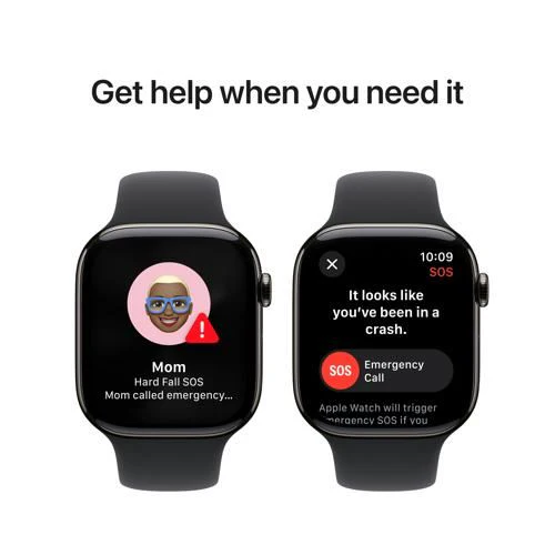 Apple Watch Series 10 GPS 46mm - Cellular - Titânio Ardósia | Bracelete Desportiva Preta - S/M - Image 6