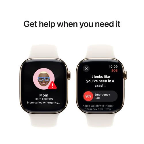 Apple Watch Series 10 GPS 46mm - Cellular - Titânio Dourado | Bracelete Desportiva Luz das Estrelas - M/L - Image 6