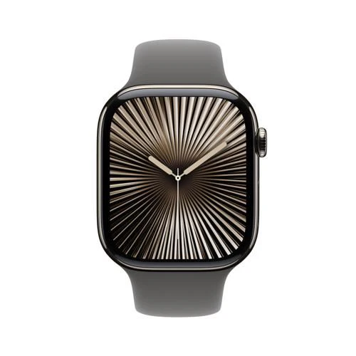 Apple Watch Series 10 GPS 46mm - Cellular - Titânio Natural | Bracelete Desportiva Cinzento Rocha - M/L - Image 2
