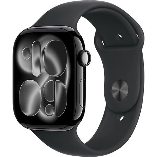 Apple Watch Series 11 Cellular - 46mm - Alumínio Preto Brilhante | Sport Band - Preto - M/L