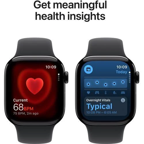 Apple Watch Series 11 GPS - 42mm - Alumínio Preto Brilhante | Sport Band - Preto - S/M - Image 5