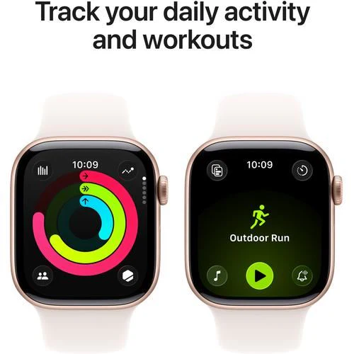 Apple Watch Series 11 GPS - 42mm - Alumínio Rosa Dourado | Sport Band - Rosa leve - S/M - Image 4