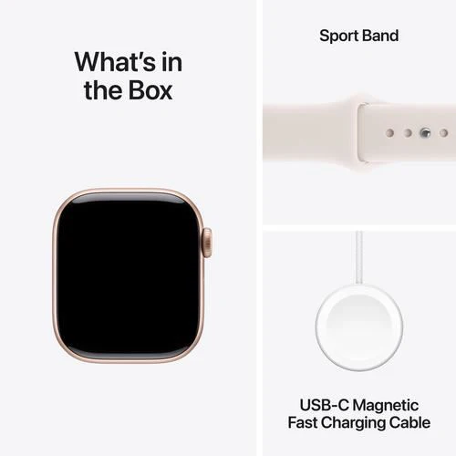 Apple Watch Series 11 GPS - 42mm - Alumínio Rosa Dourado | Sport Band - Rosa leve - S/M - Image 8