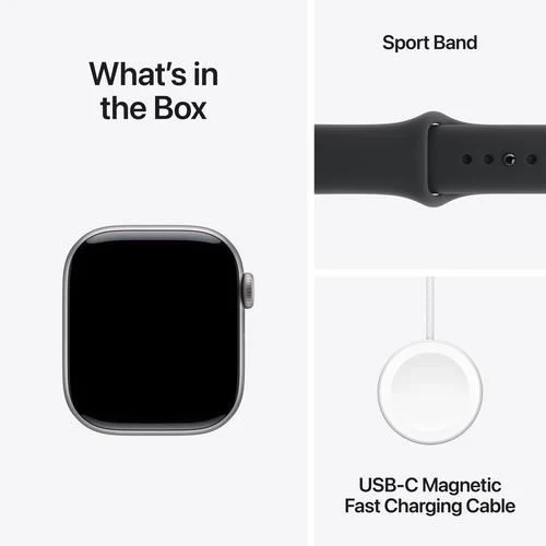 Apple Watch Series 11 GPS - 42mm - Space Grey Aluminium Case | Sport Band - Preto - M/L - Image 8