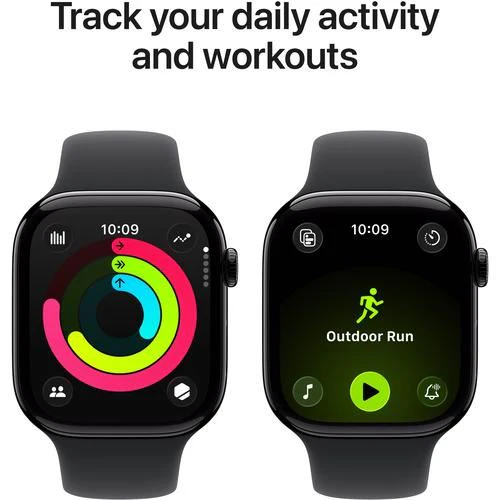 Apple Watch Series 11 GPS - 46mm - Alumínio Preto Brilhante | Sport Band - Preto - M/L - Image 4