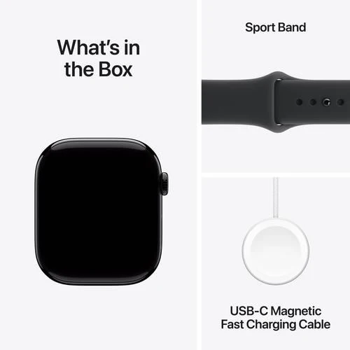 Apple Watch Series 11 GPS - 46mm - Alumínio Preto Brilhante | Sport Band - Preto - M/L - Image 8