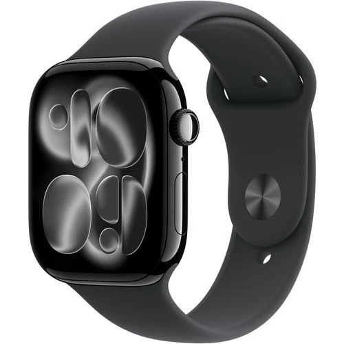 Apple Watch Series 11 GPS - 46mm - Alumínio Preto Brilhante | Sport Band - Preto - S/M