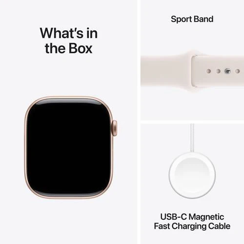 Apple Watch Series 11 GPS - 46mm - Alumínio Rosa Dourado | Sport Band - Rosa leve - S/M - Image 8