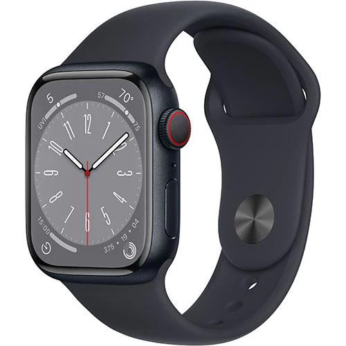 Apple Watch Series 8 GPS 41mm - Cellular - Alumínio Meia-Noite | Bracelete Desportiva Meia-Noite