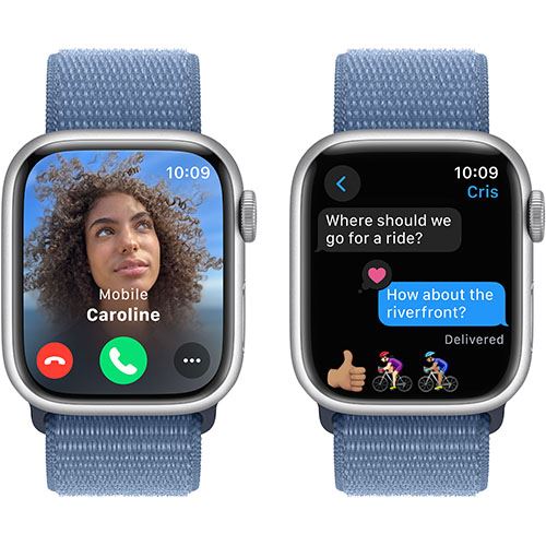 Apple Watch Series 9 GPS 41mm - Alumínio Prateado | Bracelete Loop Azul - Image 4