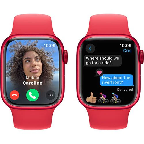 Apple Watch Series 9 GPS 41mm - Alumínio (Product) Red | Bracelete Desportiva (Product) Red - M/L - Image 3