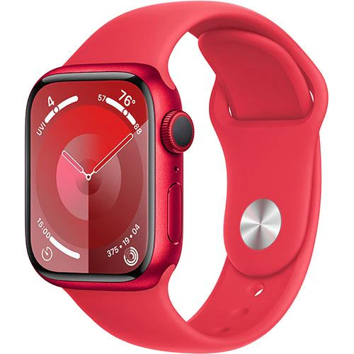 Apple Watch Series 9 GPS 41mm - Alumínio (Product) Red | Bracelete Desportiva (Product) Red - S/M