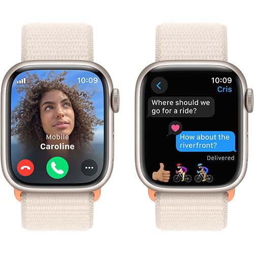 Apple Watch Series 9 GPS 41mm - Cellular - Alumínio Luz das Estrelas | Bracelete Loop Luz das Estrelas - Image 4