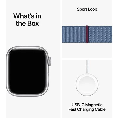 Apple Watch Series 9 GPS 41mm - Cellular - Alumínio Prateado | Bracelete Loop Azul - Image 6