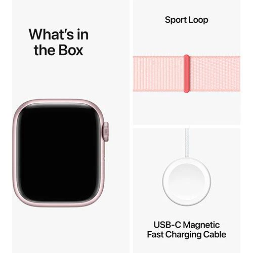 Apple Watch Series 9 GPS 41mm - Alumínio Rosa | Bracelete Loop Rosa - Image 6