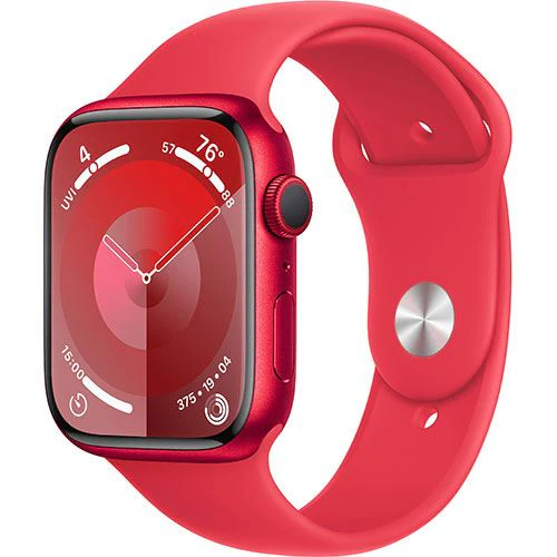 Apple Watch Series 9 GPS 45mm - Alumínio (Product) Red | Bracelete Desportiva (Product) Red - S/M