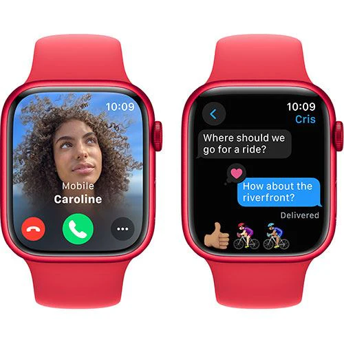 Apple Watch Series 9 GPS 45mm - Alumínio (Product) Red | Bracelete Desportiva (Product) Red - S/M - Image 3