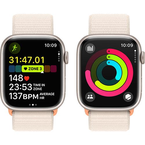 Apple Watch Series 9 GPS 45mm - Cellular - Alumínio Luz das Estrelas | Bracelete Loop Luz das Estrelas - Image 5